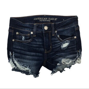 BT216 Women’s American Eagle Next Level Stretch X Denim MIDI Shorts 2